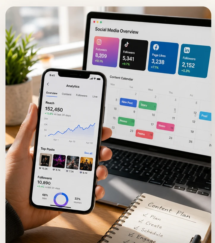 Social media management and campaign content